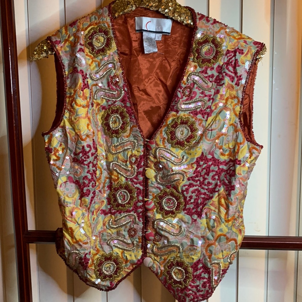 Vintage beaded vest